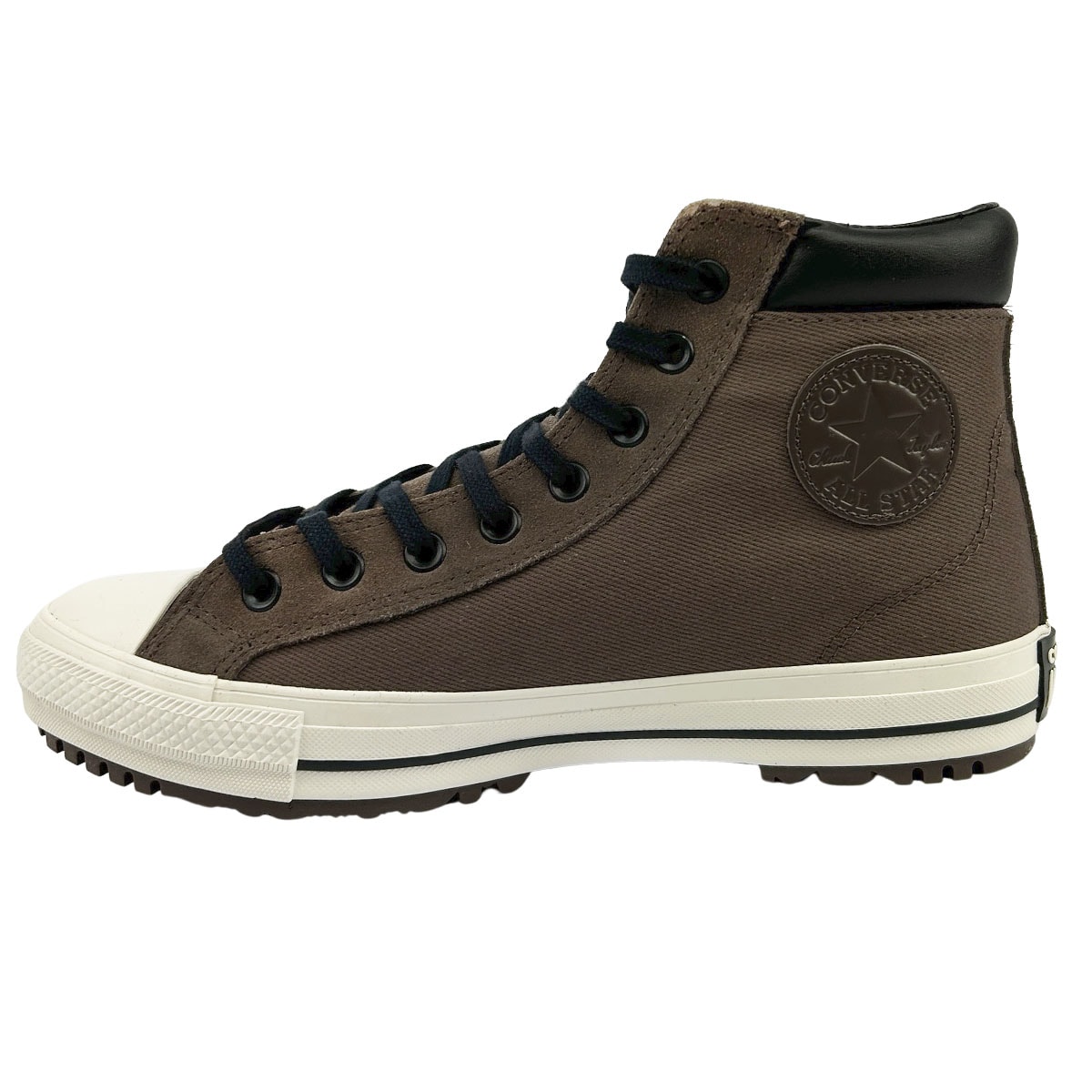 Tenis Converse All Star Chuck Taylor Boot Castanha Brasil Preto Amendoa Cano Alto os melhores precos Clique e confira