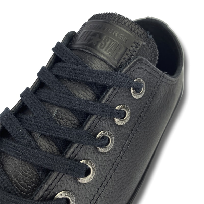 Tênis All Star Converse Chuck Taylor ox couro preto tam. 33 ao 43