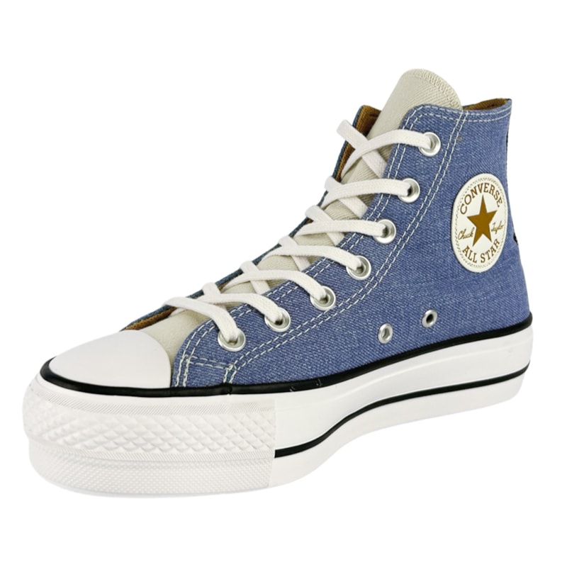 Star Plataforma Converse Cano Alto Azul Star Plataforma Converse