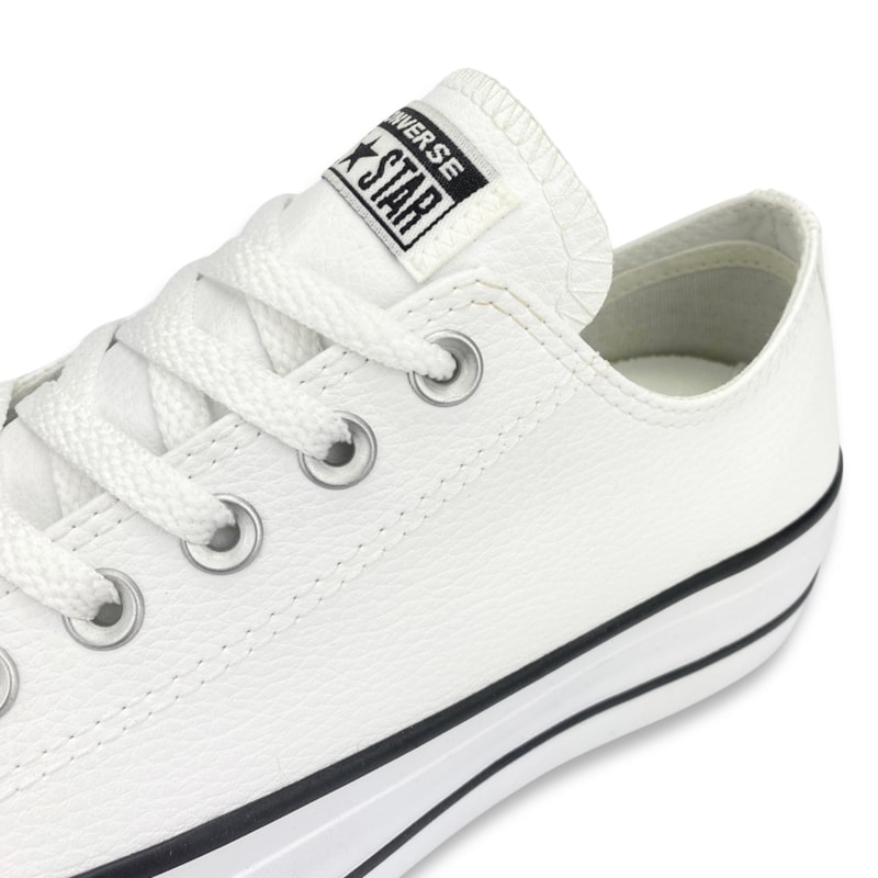 TÊNIS CONVERSE CHUCK TAYLOR ALL STAR OX LIFT COURO SINTÉTICO BRANCO  CT09830001