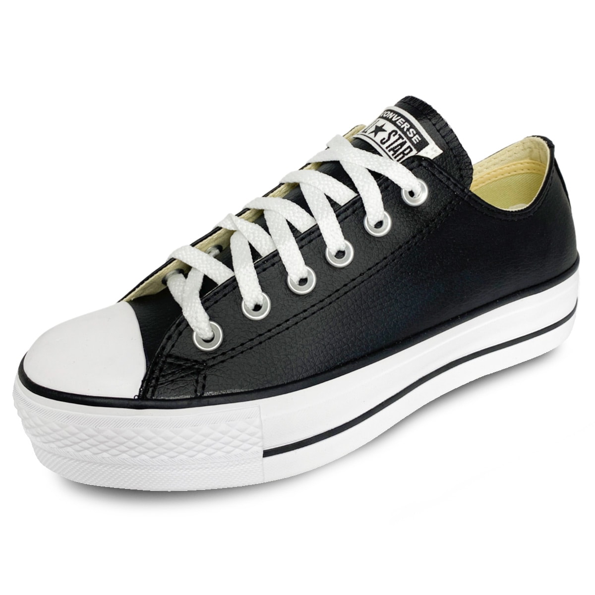 Converse preto best sale e branco