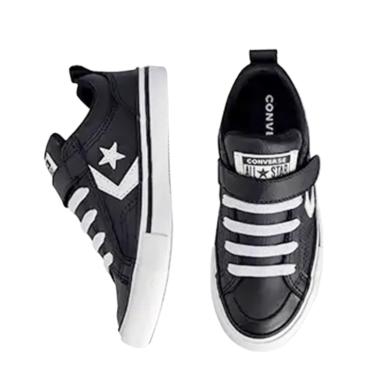 Tênis Converse Infantil Pro Blaze Strap Preto e Branco os melhores