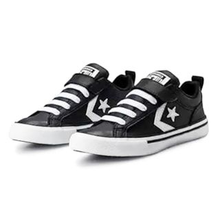 Tênis Converse Infantil Pro Blaze Strap Preto e Branco