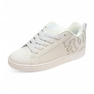 Tênis DC Court Graffik White Silver