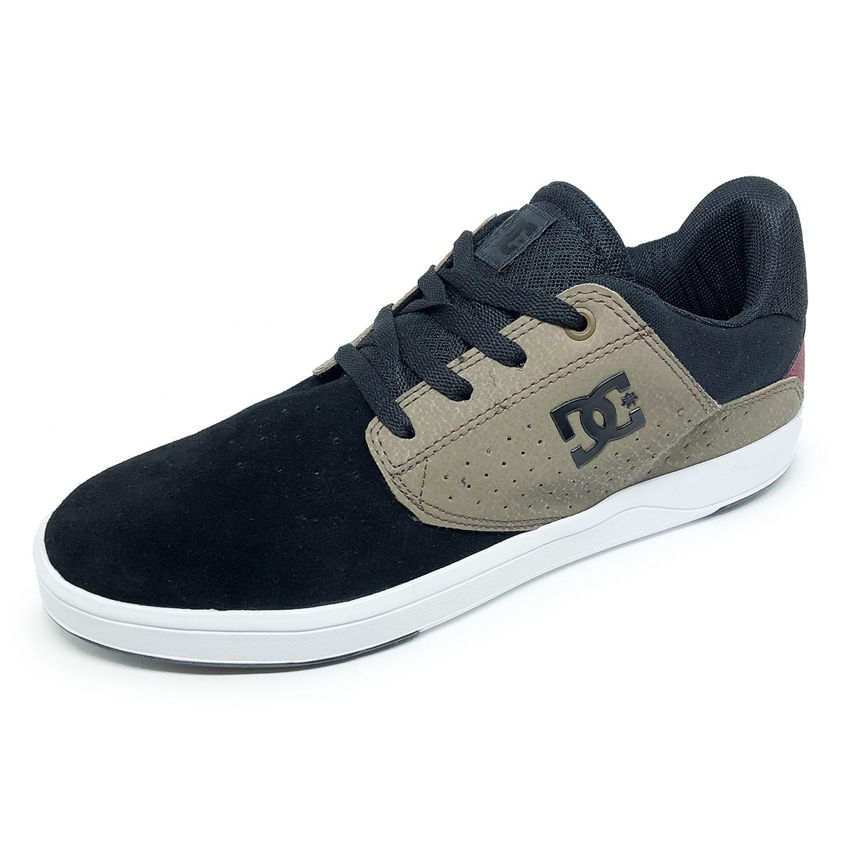 Tênis couro dc deals shoes switch marrom