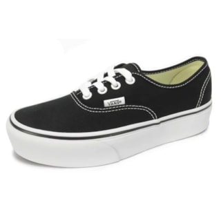 Tênis Feminino Vans Authentic Platform 2.0 Preto Branco Tênis Feminino Vans Authentic Platform 2.0 Preto Branco