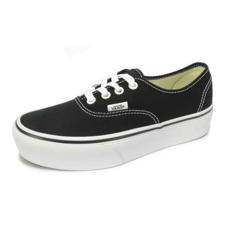 Tênis Feminino Vans Authentic Platform Preto Branco