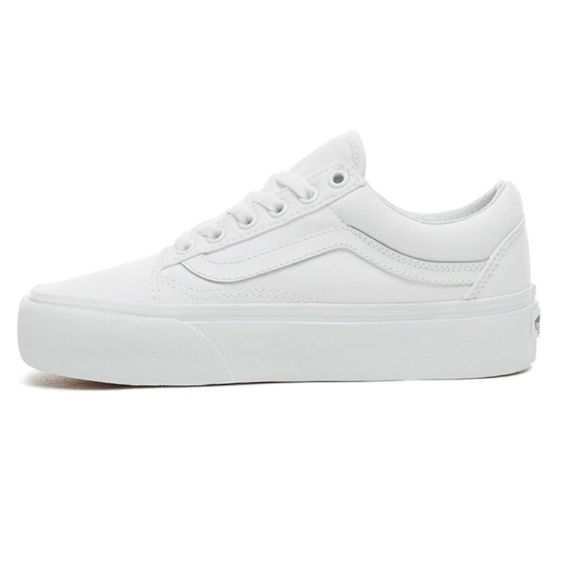 Tênis Feminino Vans Old Skool Platform Branco os melhores preços