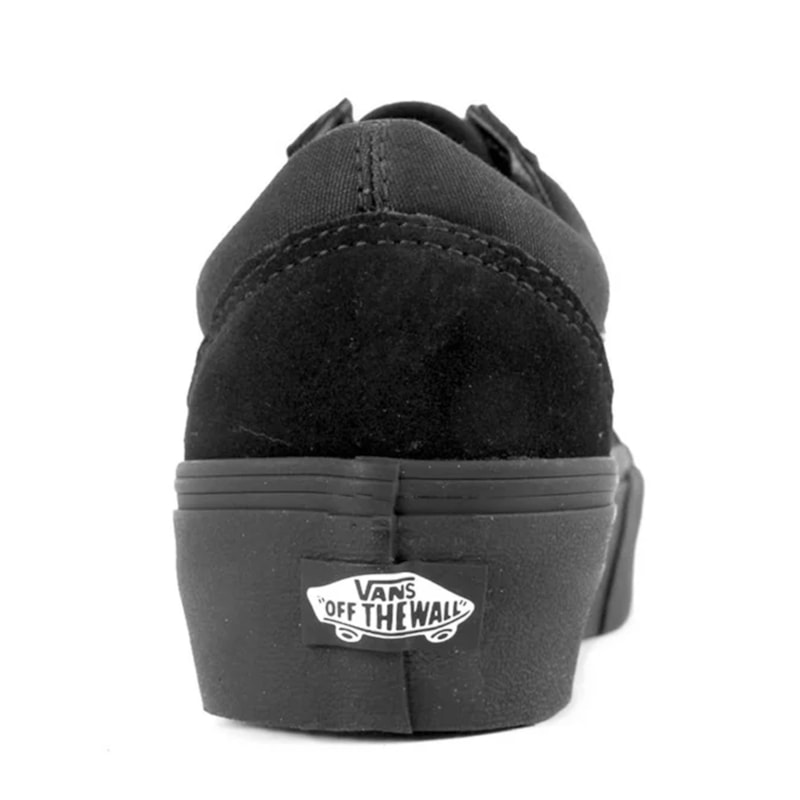 Tênis Feminino Vans Old Skool Platform Preto Back Wash