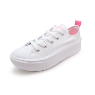 Tênis Infantil Converse All Star Chuck Taylor Move Branco Rosa