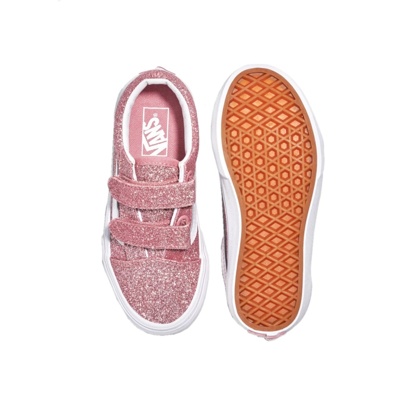 Tênis Infantil Vans Old Skool Glitter Rose Gold os melhores preços