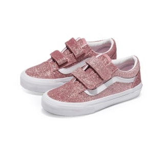 Tênis Infantil Vans Old Skool Glitter Rose Gold 