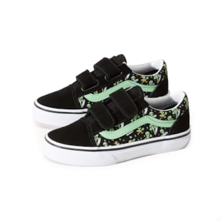 Tênis Infantil Vans Old Skool Glow Cosmic Cruisers Black Green
