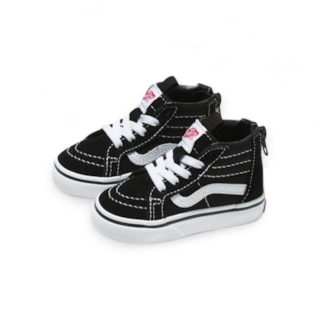 Tênis Infantil Vans SK8-Hi Zip Black White