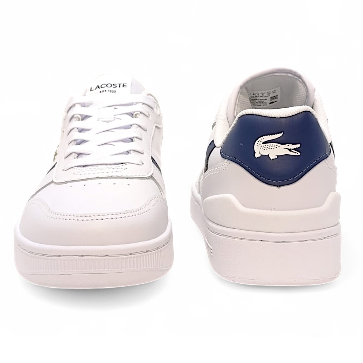 Tênis Lacoste T-Clip de Couro White Navy os melhores preços