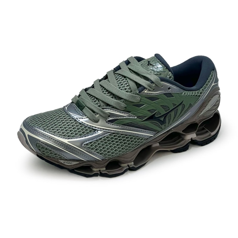 tênis mizuno verde pro cinza com verde