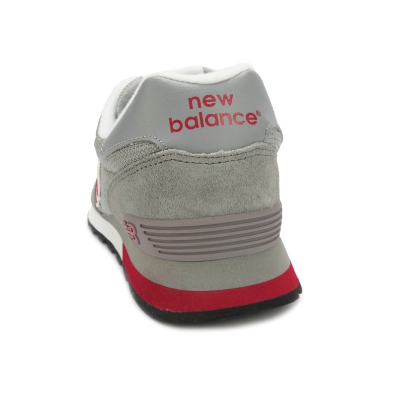 New balance cinza outlet e vermelho