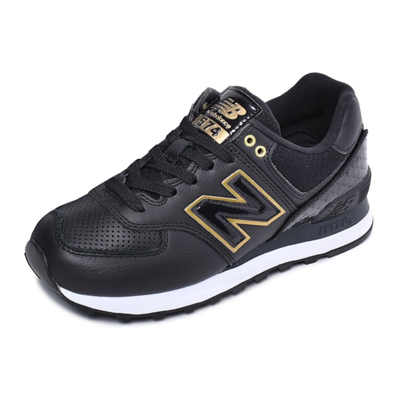 Tenis New Balance Feminino Wl574ldf Preto Dourado Os Melhores