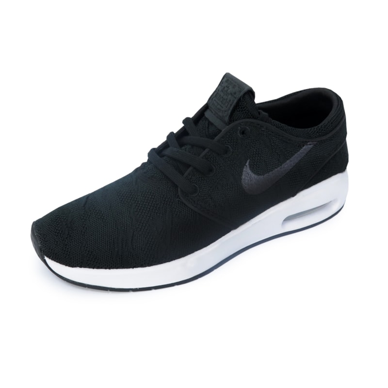 Tênis Nike SB Air Max Stefan Janoski Preto e Branco Back Wash