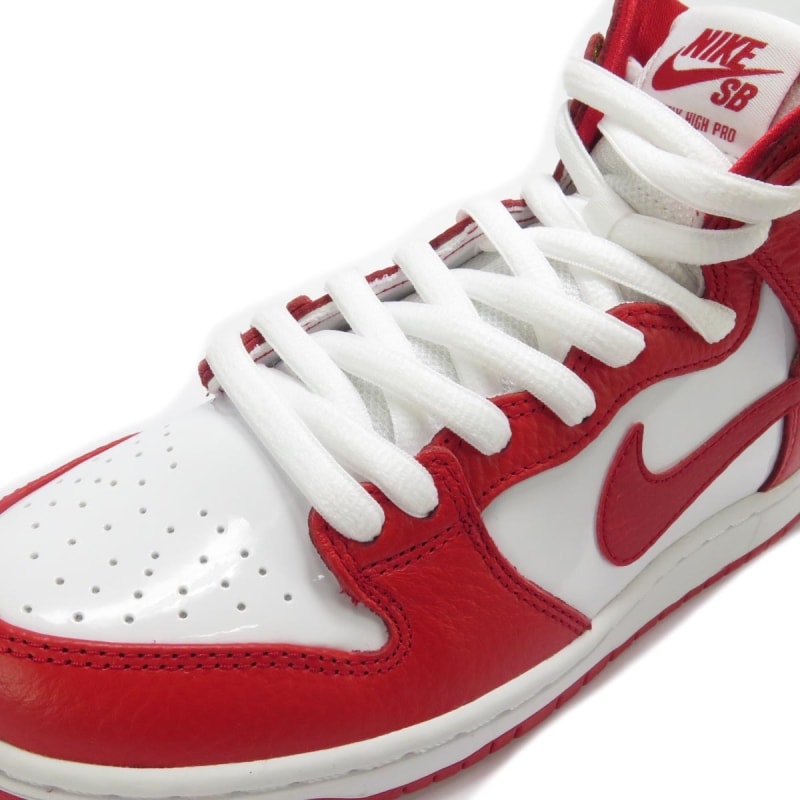 Nike sb dunk high hot sale red