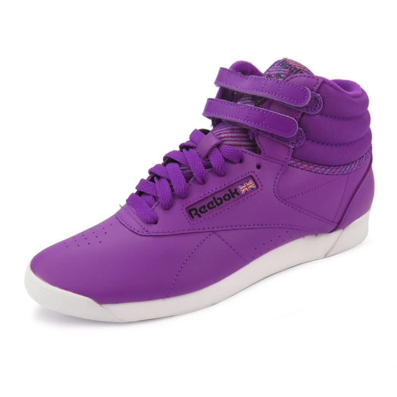Tênis Reebok Classics Feminino Freestyle Hi Lilás Back Wash