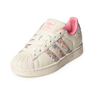 Tênis Superstar II x Liberty London Multicolor Off White Gold Metallic