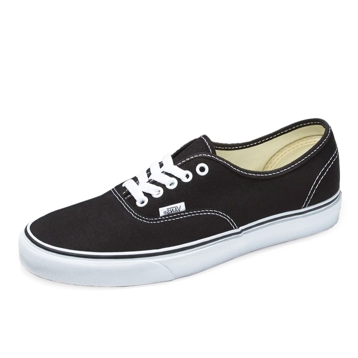 vans authentic black on black
