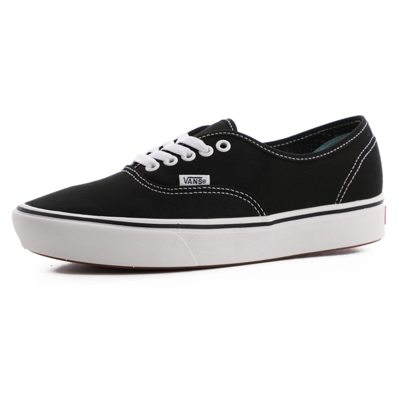 Tênis Vans Authentic Comfycush Preto e Branco Back Wash