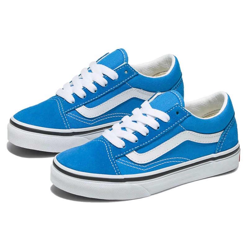 Tênis Vans Infantil Old Skool Azul os melhores preços Clique e