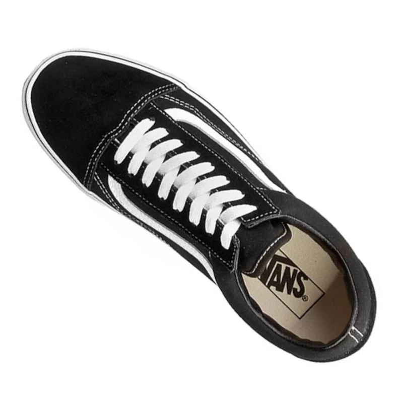 Compre Tênis Vans Old Skool Preto e Branco Back Wash