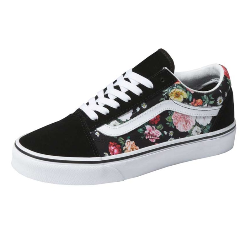 Vans Preto Vans Tenis Florido Tênis Vans Old Skool Garden Floral