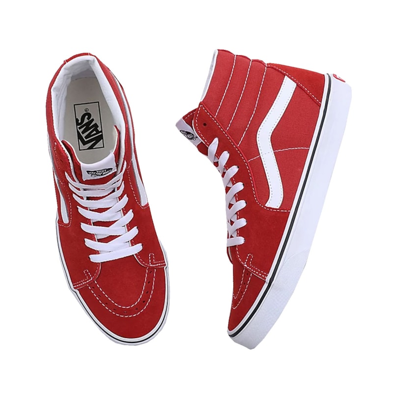Vans Feminino Vans Infantil Vermelho Tênis Vans Sk8-Hi Vermelho Os
