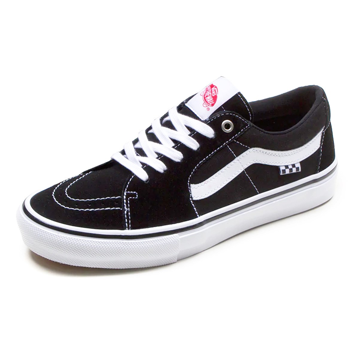 white vans with black logo