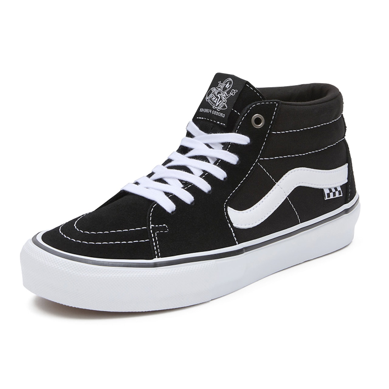 Tênis Vans Sk8-Mid Grosso Preto e Branco os melhores preços